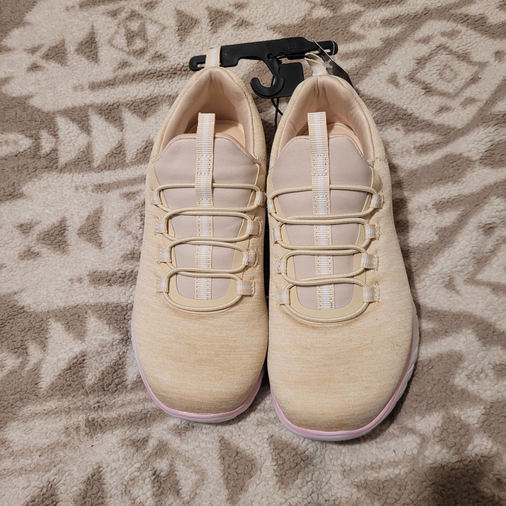Athletic Works Cream and Pink Women's Sneakers. Size 6